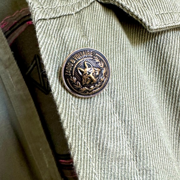 Zadig & Voltaire. Khaki cotton twill jacket / Jean Shirt - Picture 7 of 13